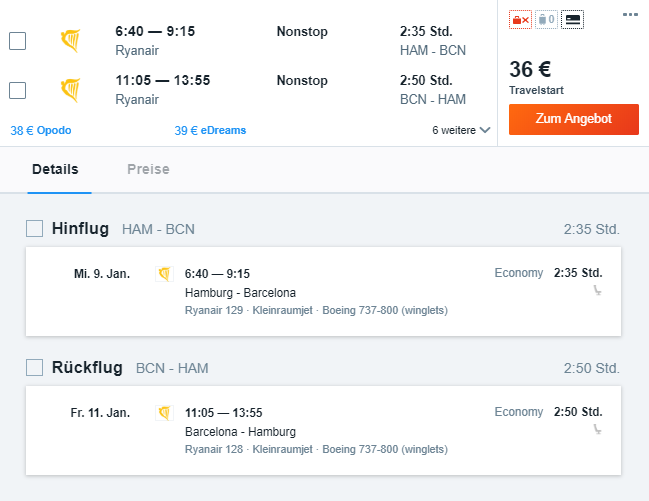 Billigflug Kurztrip nach Barcelona, Spanien ab Hamburg am 9. Jan bis zum 11. Jan 4