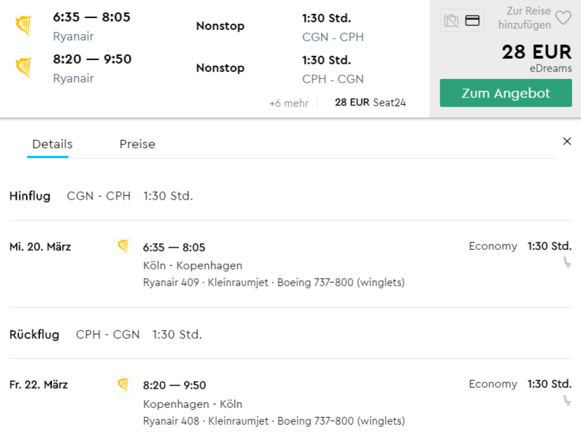 Billigflug im März, 2 Tagesreise von Köln nach Kopenhagen 2