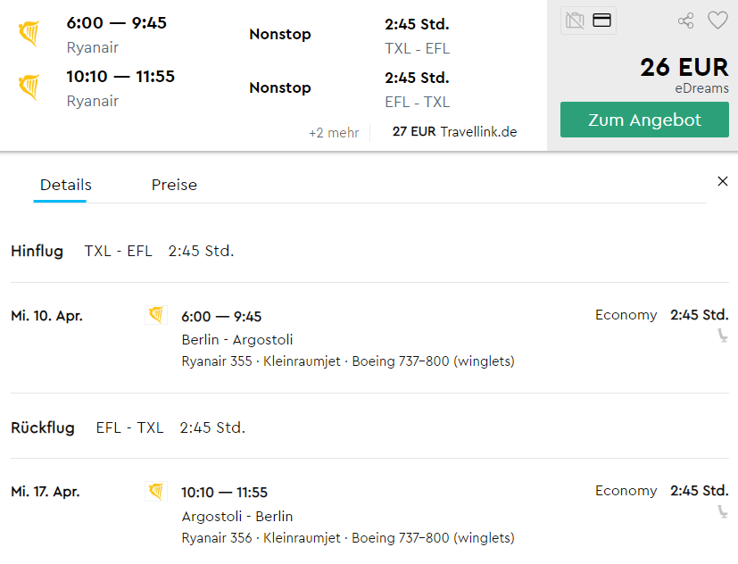 Traumhafter Strandurlaub! Billigreise von Berlin nach Kefalonia für nur 26€. 2