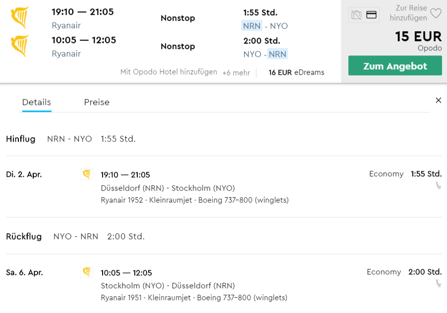Entdecke den romantischen Norden! Billigflug von Düsseldorf nach Stockholm für nur 15€ 2